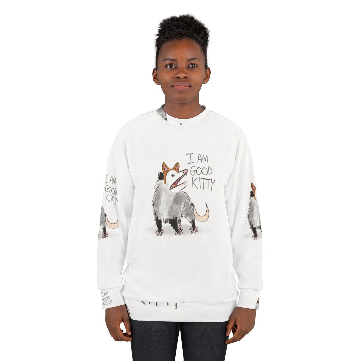 Good Kitty Cat Design Sweatshirt - women