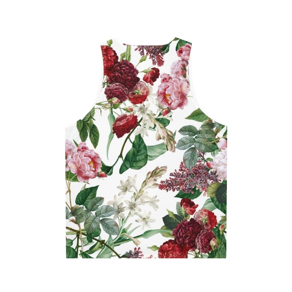 Exotic Garden Summer Floral Botanical Unisex Tank Top - Back