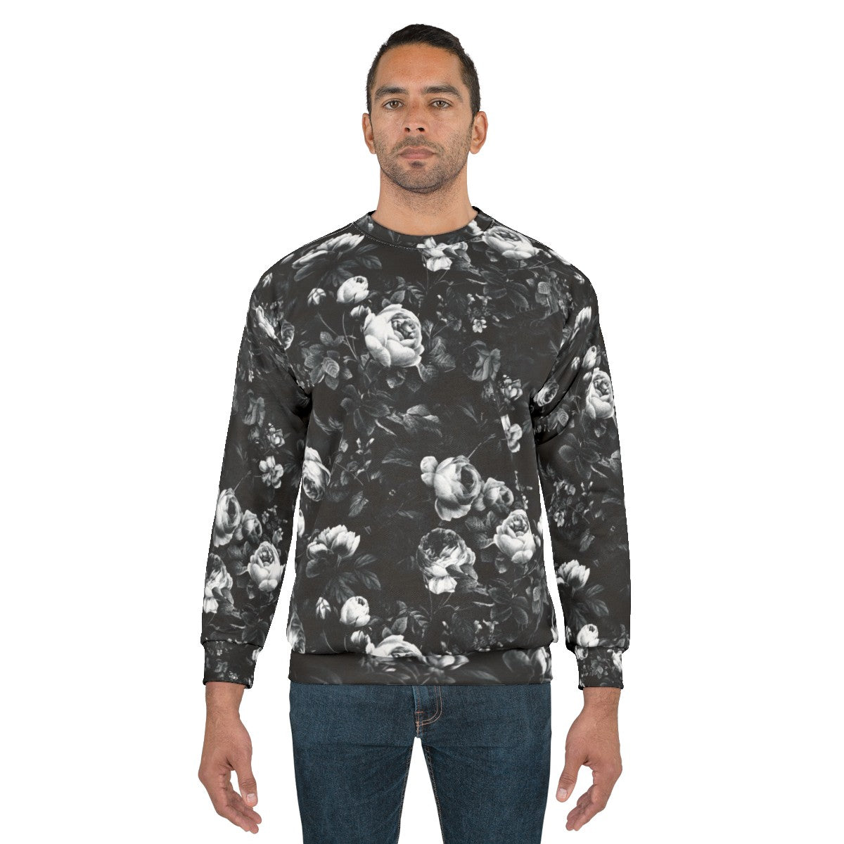 Roses Black and White Sweatshirt - men