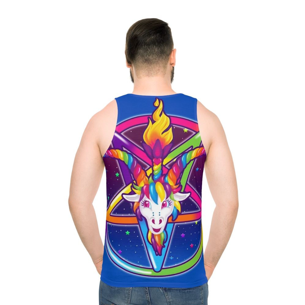 1997 Rainbow Neon Baphomet Unisex Tank Top - men back