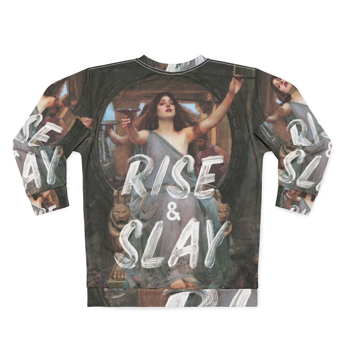 Rise and Slay Motivational Sweatshirt for Women - Back