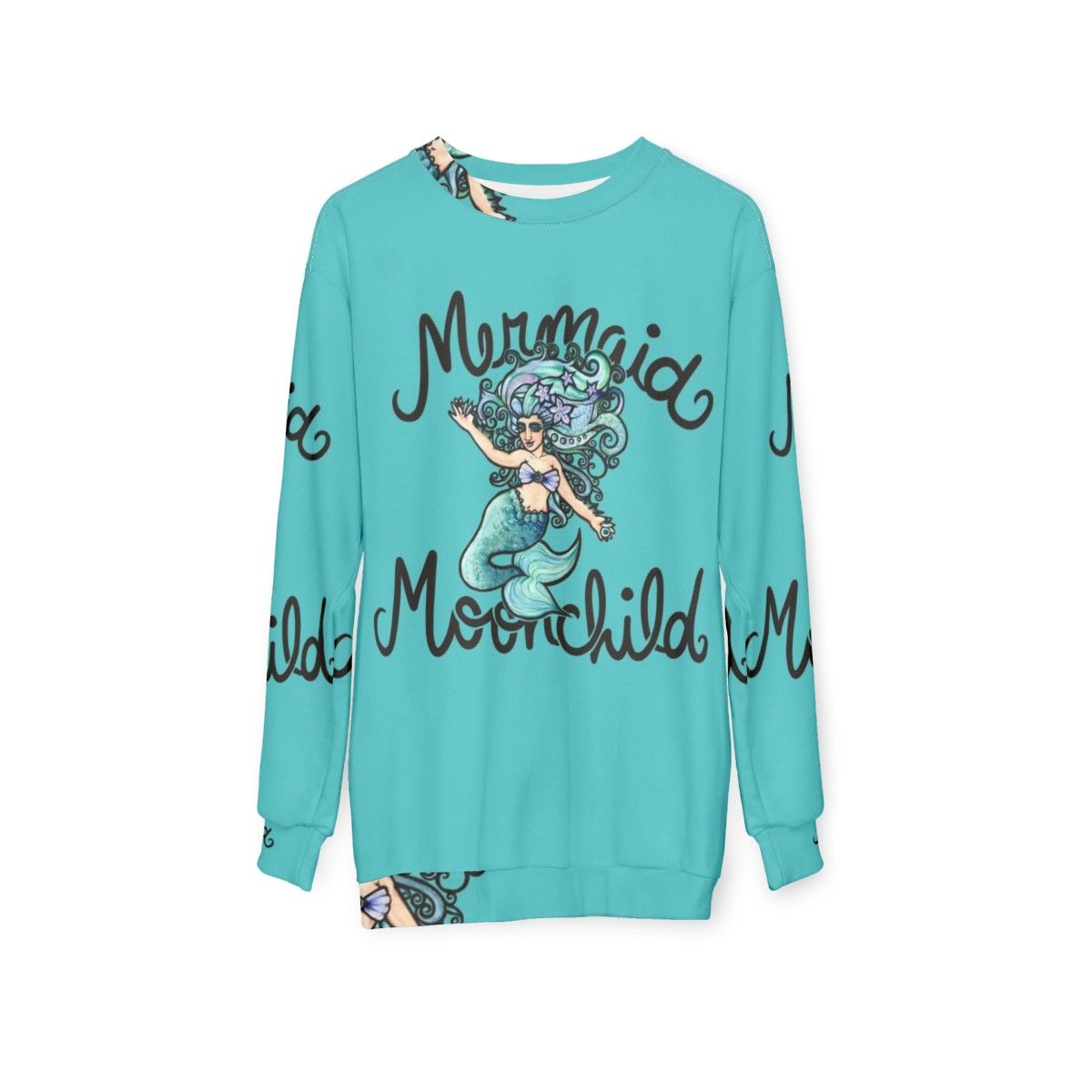 Mermaid Moonchild Sweatshirt - Goddess Belly Dance Apparel - hanging