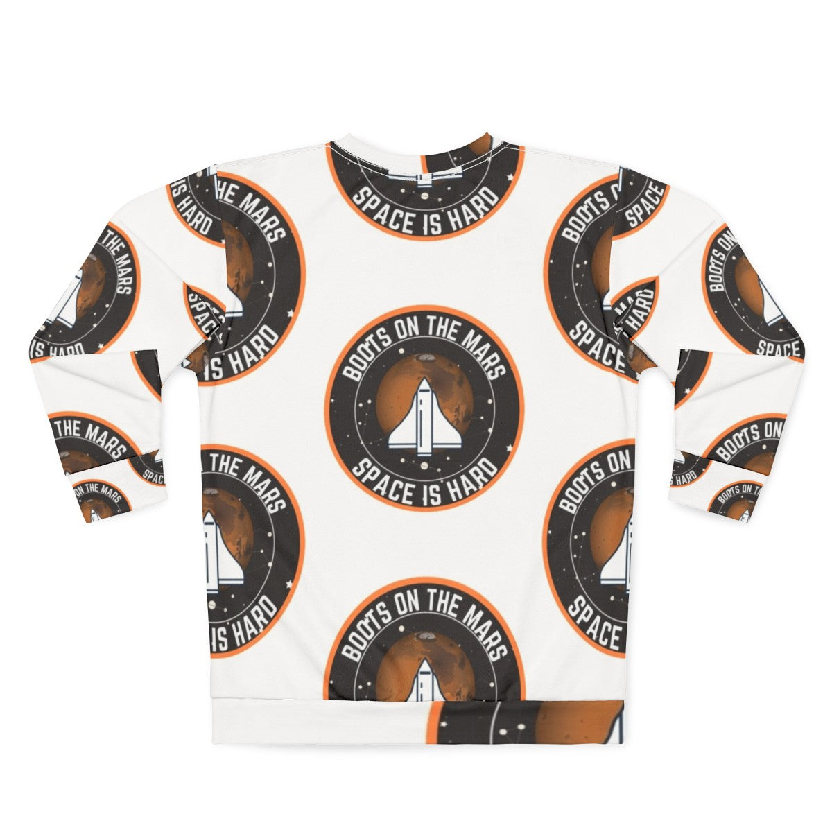 Space Force Sweatshirt with Boots on the Mars Design - Back