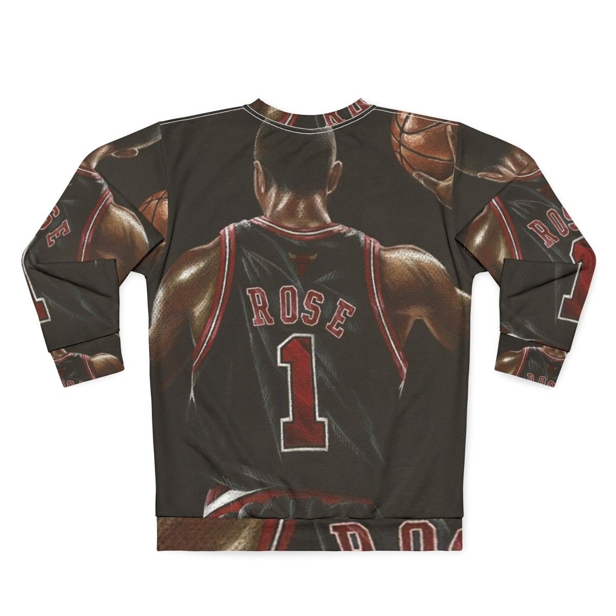 Derrick Rose Basketball Sweatshirt - Back