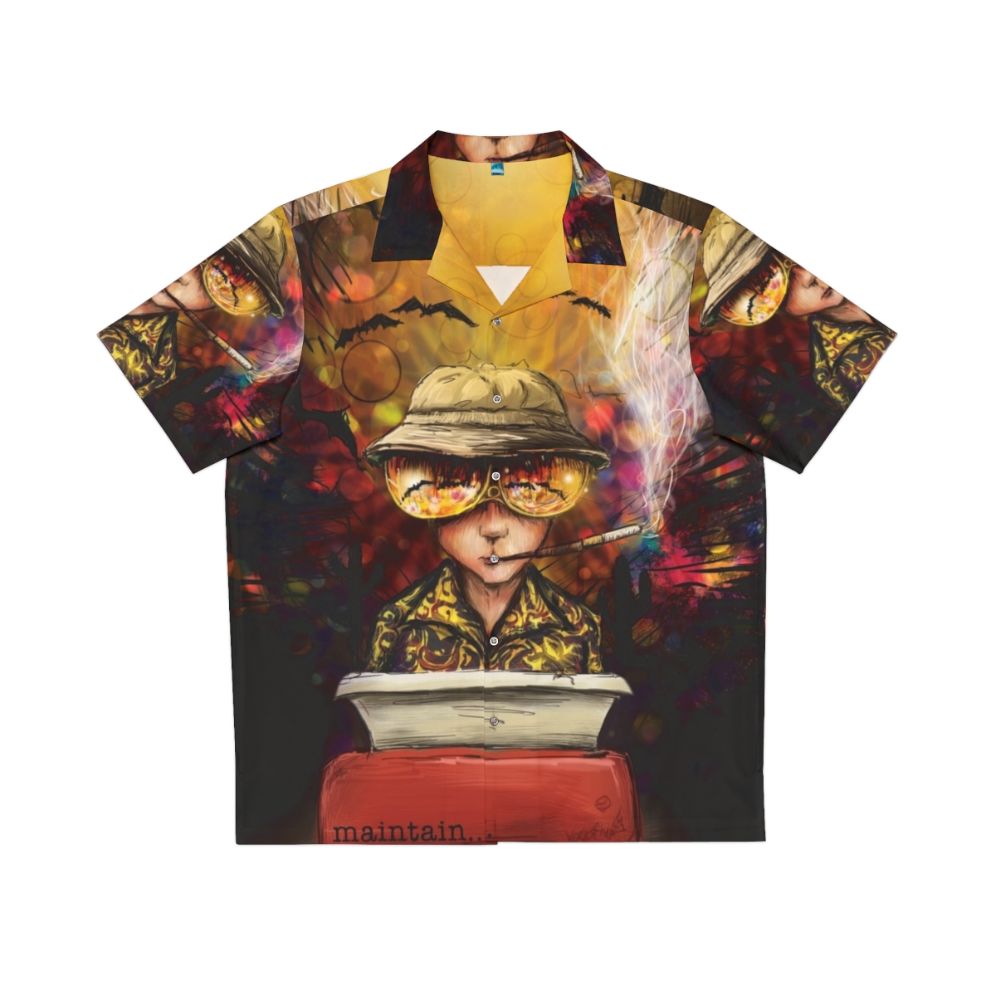 Surreal Hawaiian shirt inspired by the Gonzo journalism of Hunter S. Thompson