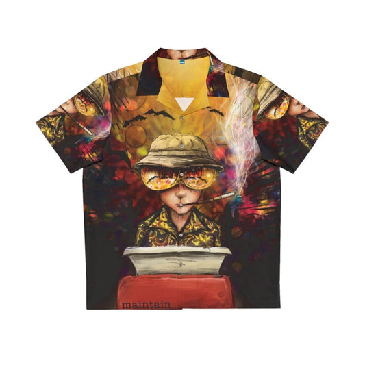 Surreal Hawaiian shirt inspired by the Gonzo journalism of Hunter S. Thompson