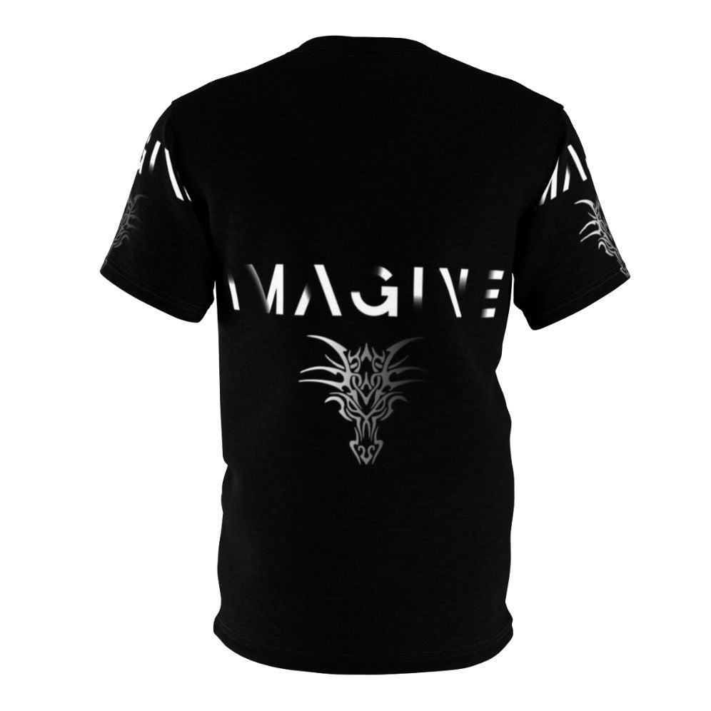 Fading dragon graphic on a high-quality t-shirt for fans of alternative and indie music. - Back