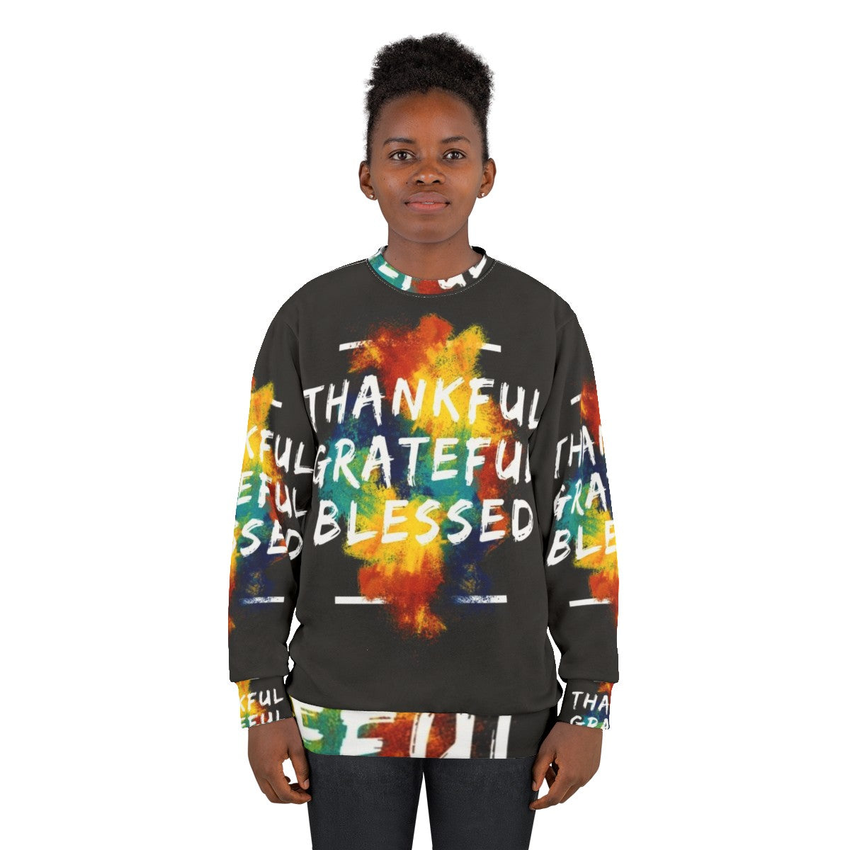 Thankful, Grateful, and Blessed Inspirational Sweatshirt - women