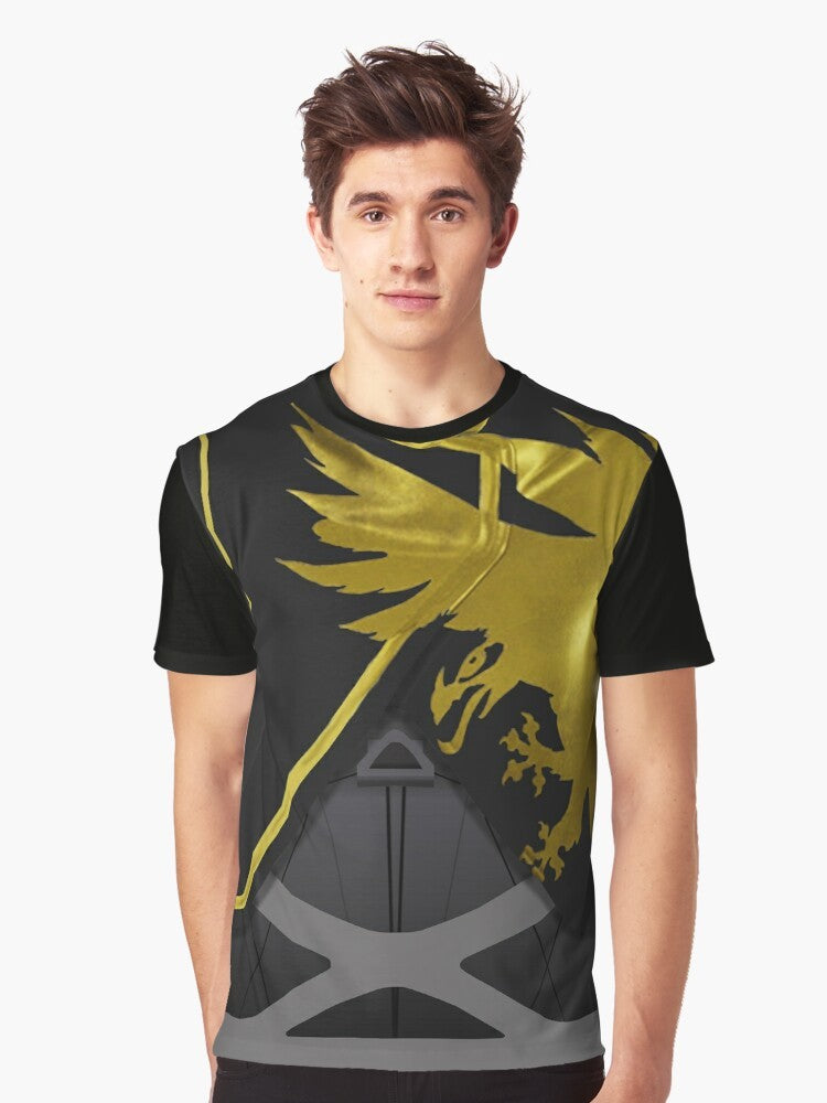 Warlock armor graphic design on a t-shirt for Destiny fans - Men