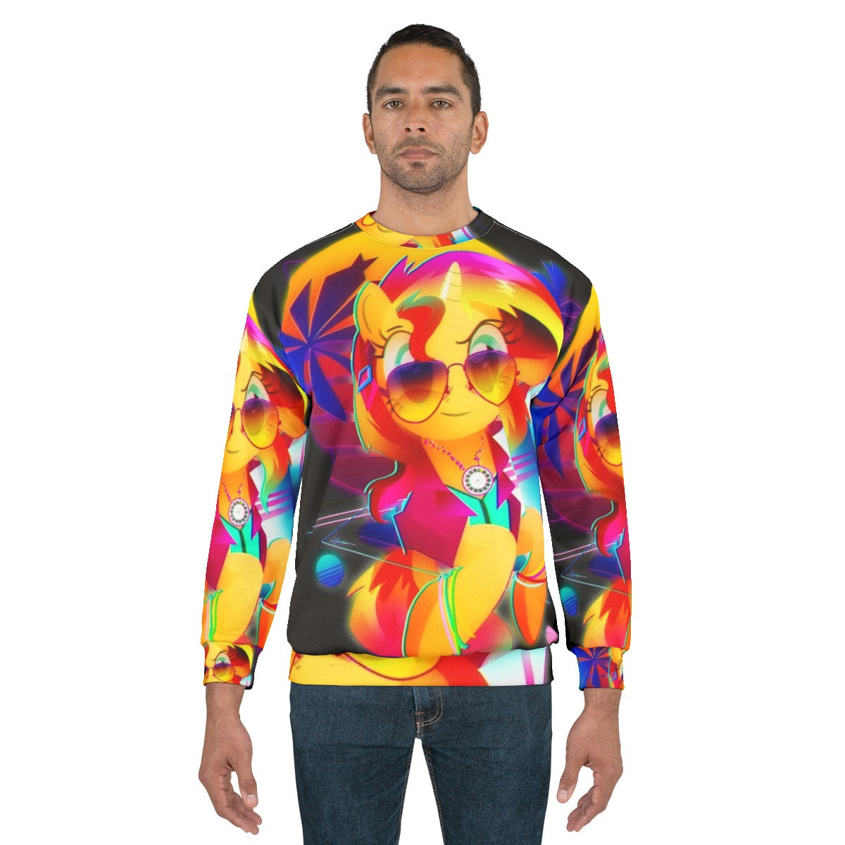 Sunset Shimmer Synthwave Sweatshirt - men