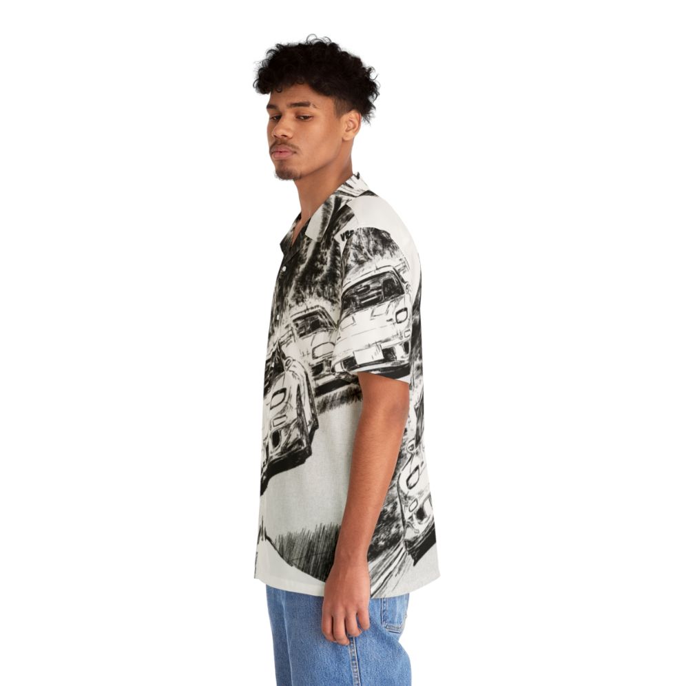 Initial D Inspired Hawaiian Shirt - Rx7 vs Supra V2 - People Left