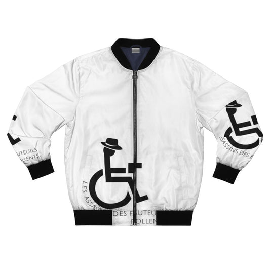 Infinite Jest Bomber Jacket with Assassins des Fauteuils Rollents Design