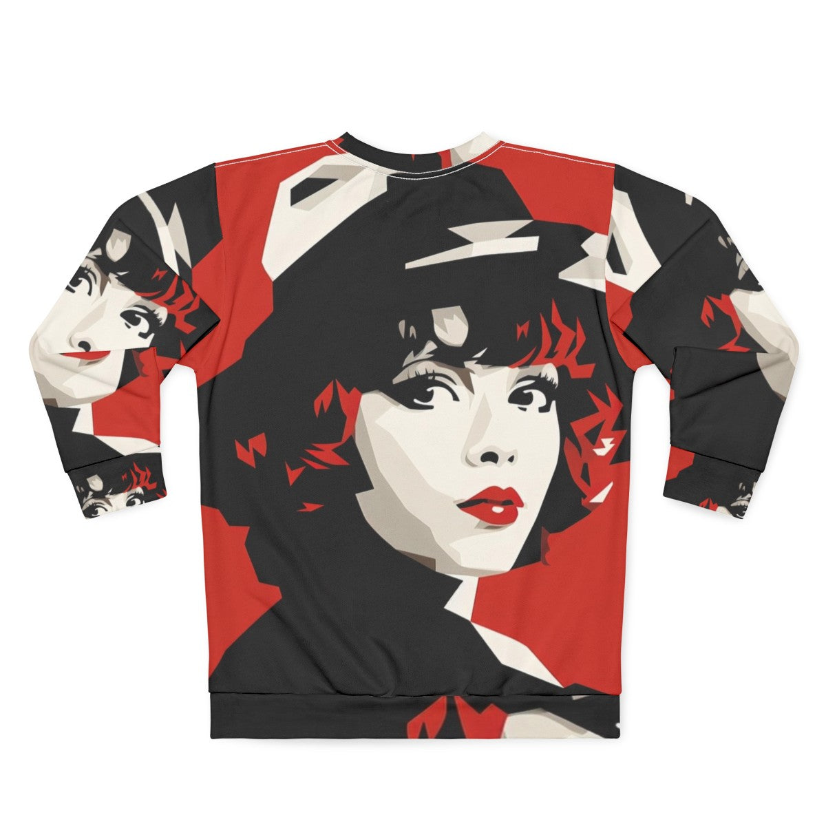 Clara Bow Red Minimalism Sweatshirt - Back