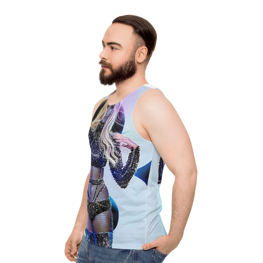 Unisex tank top with holiday inspired design - men side