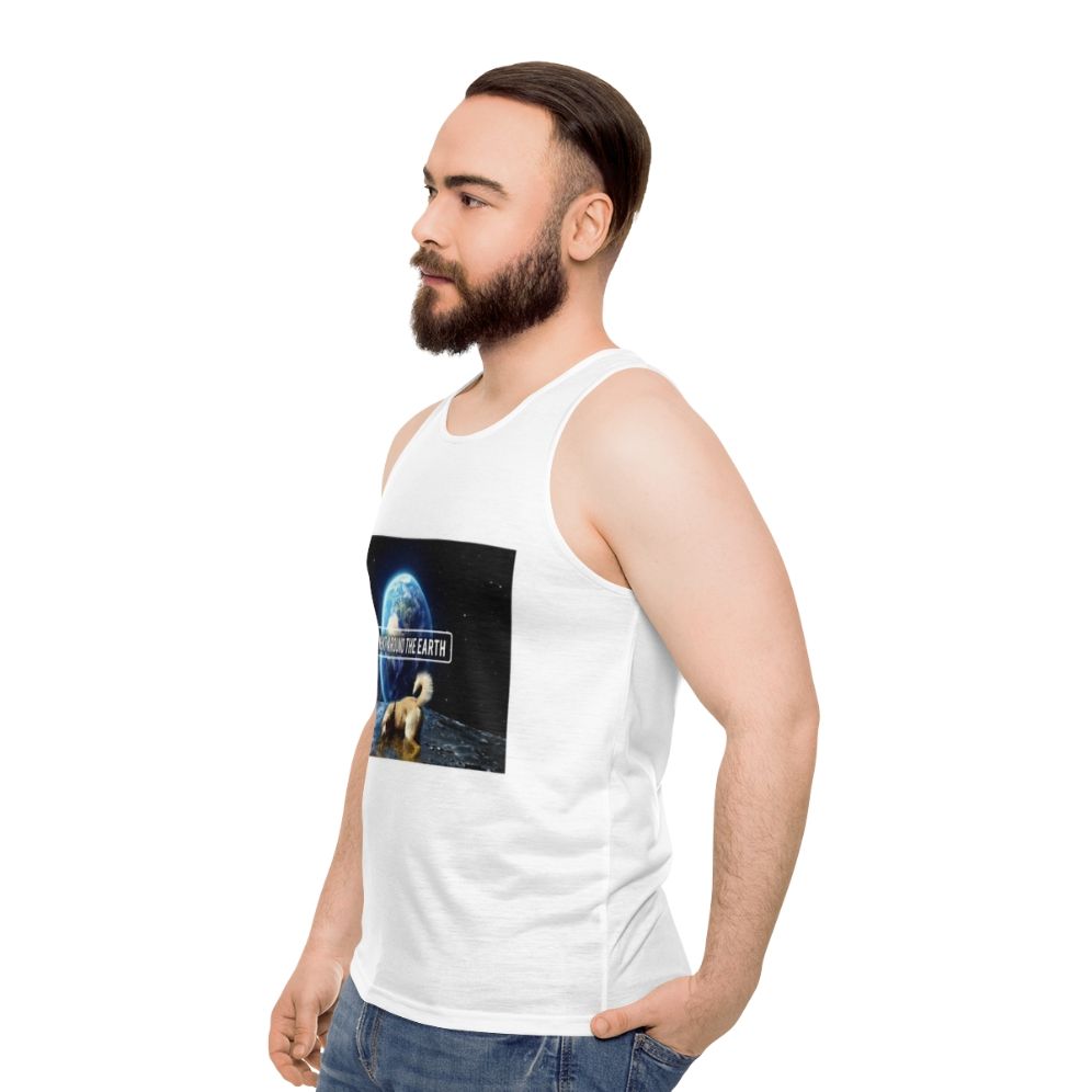 Galactic Dog Unisex Tank Top - men side