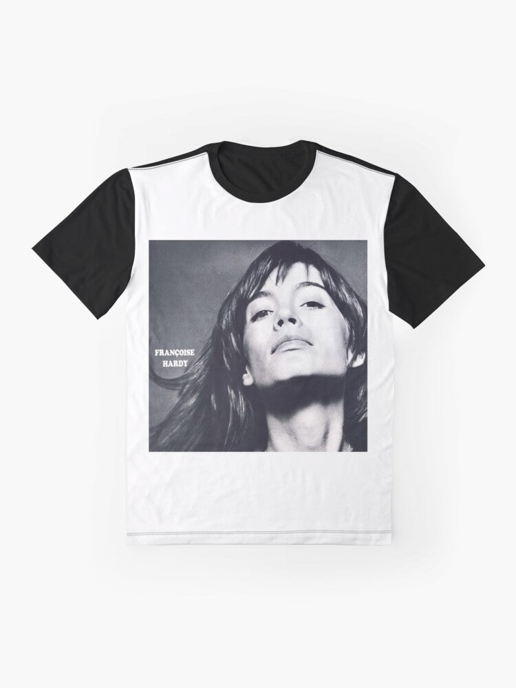 Françoise Hardy - La Question Graphic T-Shirt featuring the iconic French singer and her album cover - Flat lay