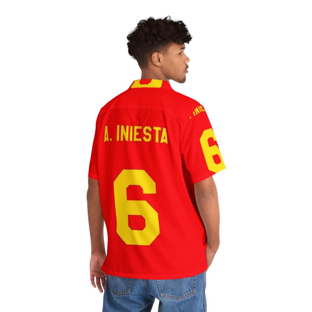 Iniesta Number 6 Spain National Team Hawaiian Shirt - People Back