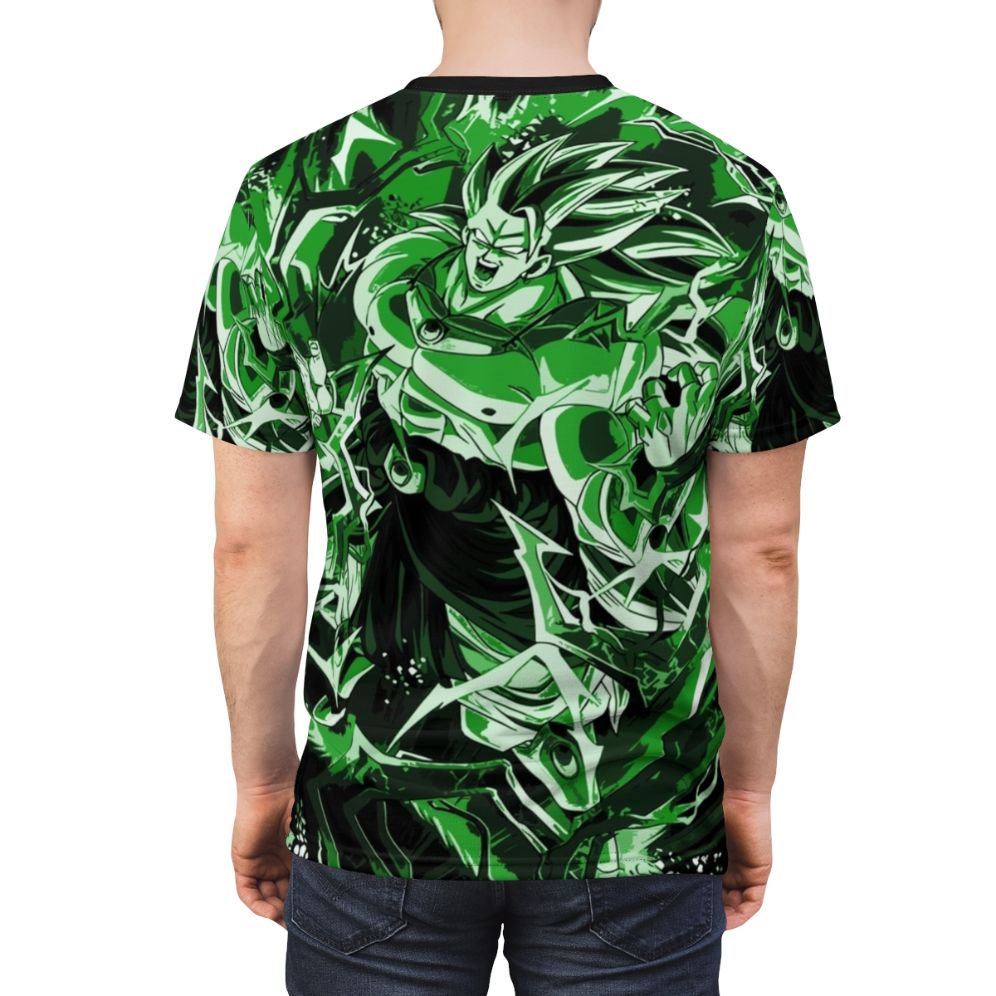 Broly-inspired anime t-shirt featuring the powerful Saiyan warrior - men back