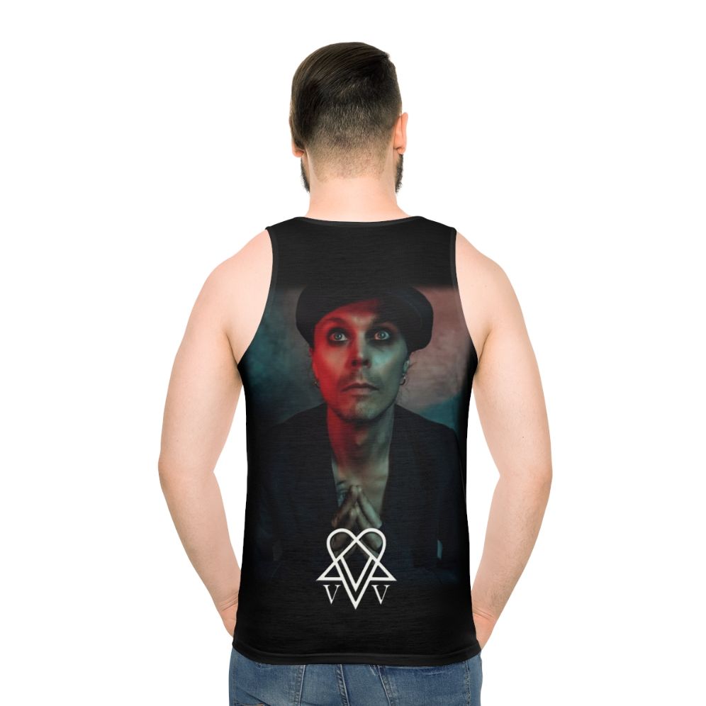 Ville Valo Neon Noir Unisex Tank Top - men back