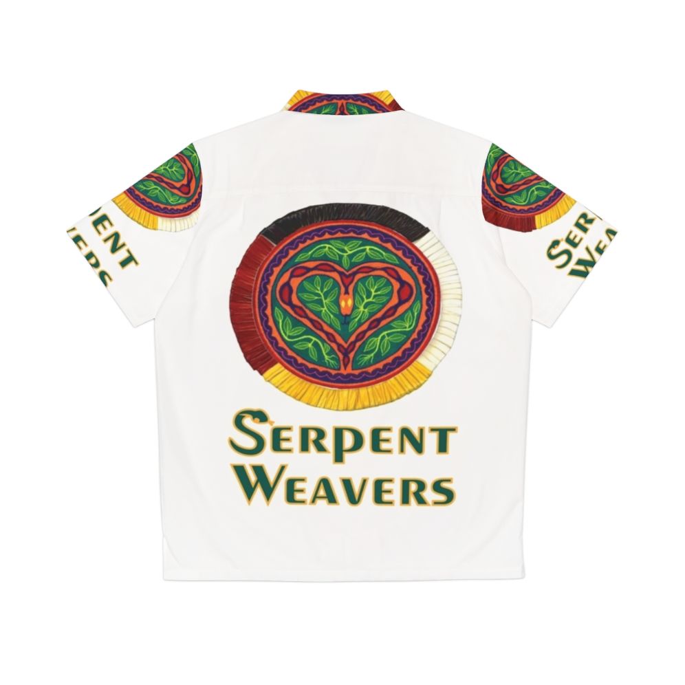 Serpent Weavers logo Hawaiian shirt with tropical snake print - Back