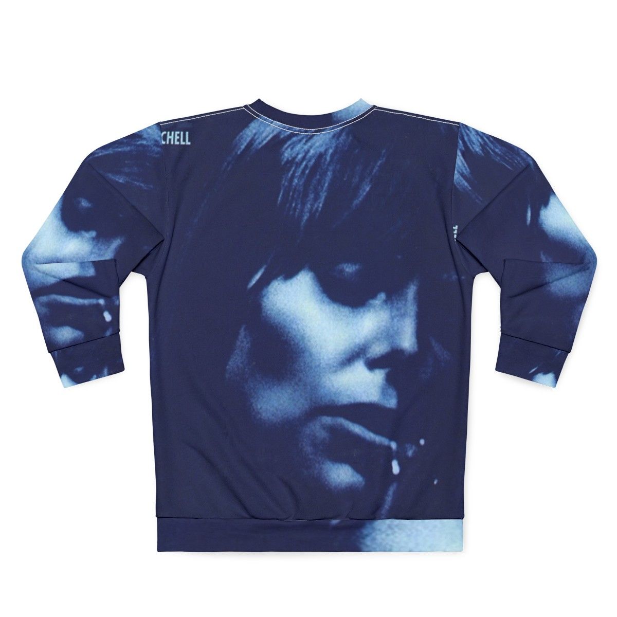 Joni Mitchell Blue Sweatshirt - Vintage Folk Music Legend - Back