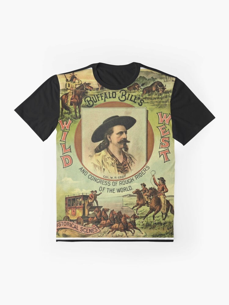 Vintage Buffalo Bill Wild West Show Graphic T-Shirt - Flat lay