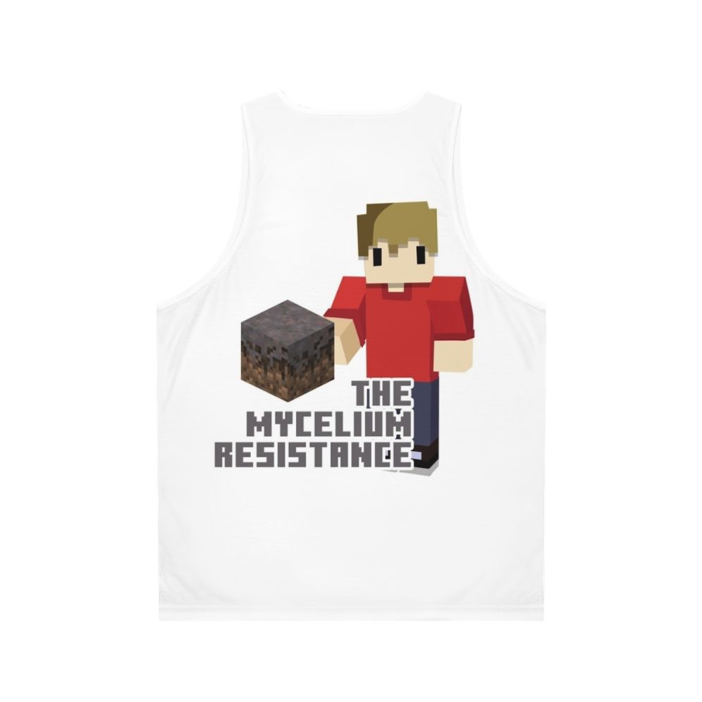 Unisex 'Mycelium Resistance' Tank Top featuring Grian from Hermitcraft - Back