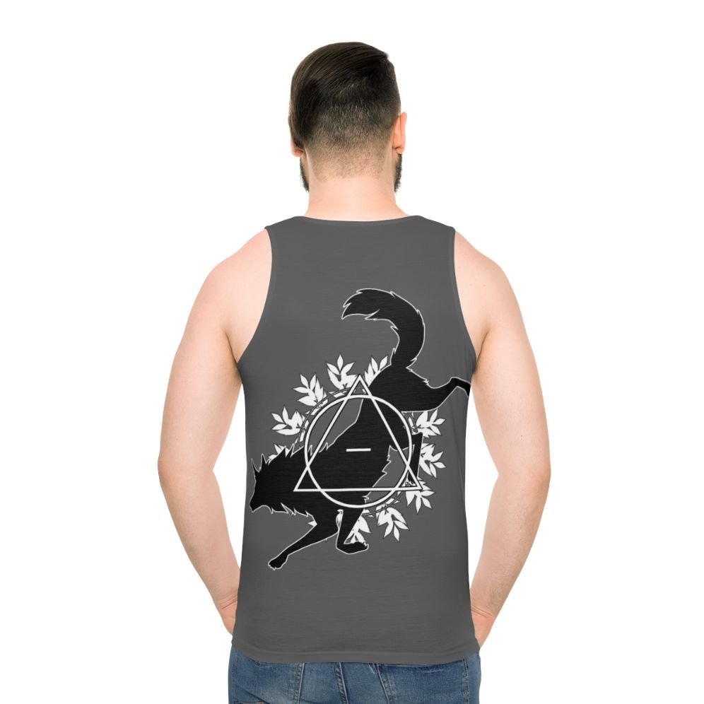 Unisex animal print tank top - men back