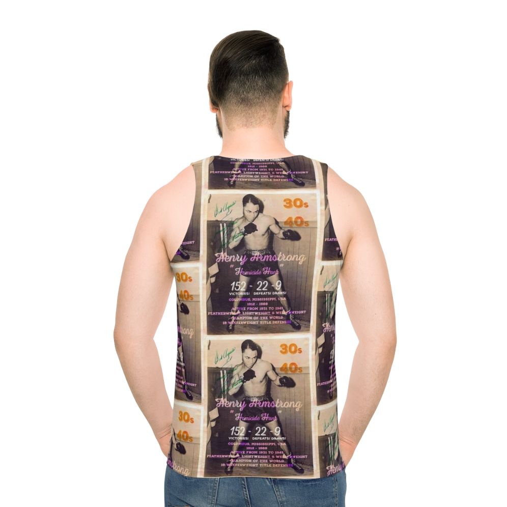 Vintage Boxing Boxer Unisex Tank Top - men back