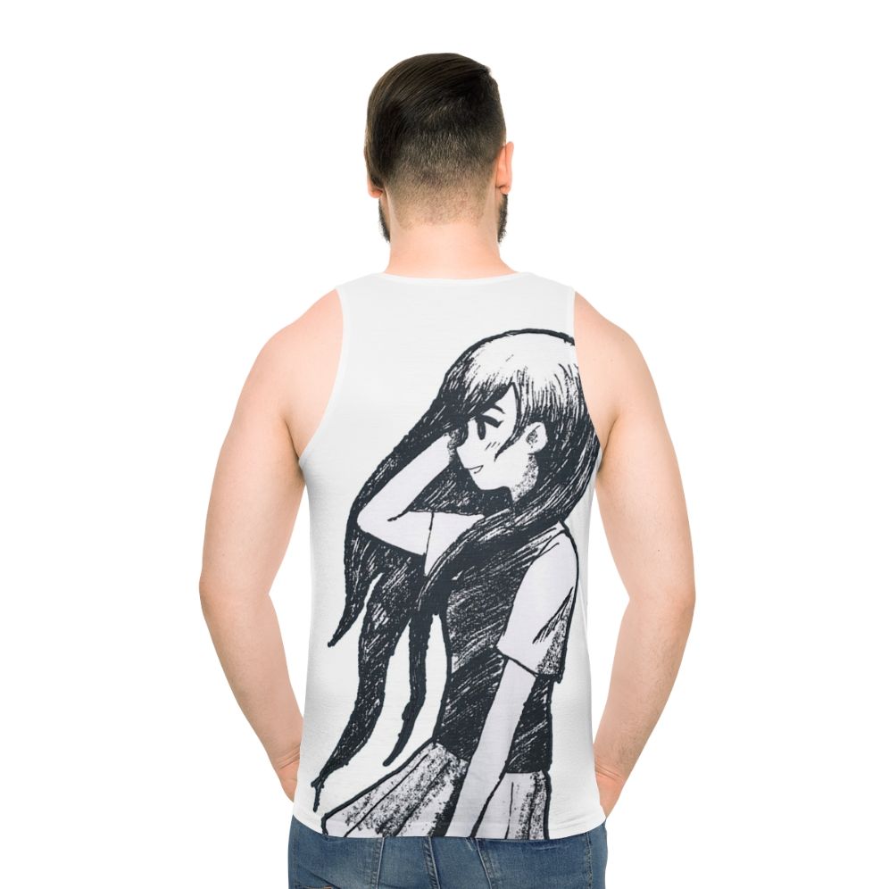 Omori Anime Unisex Tank Top - men back