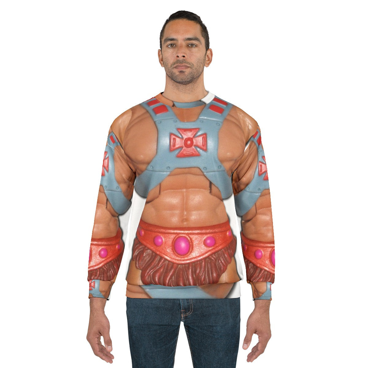 Retro He-Man Action Figure Graphic Sweatshirt - men