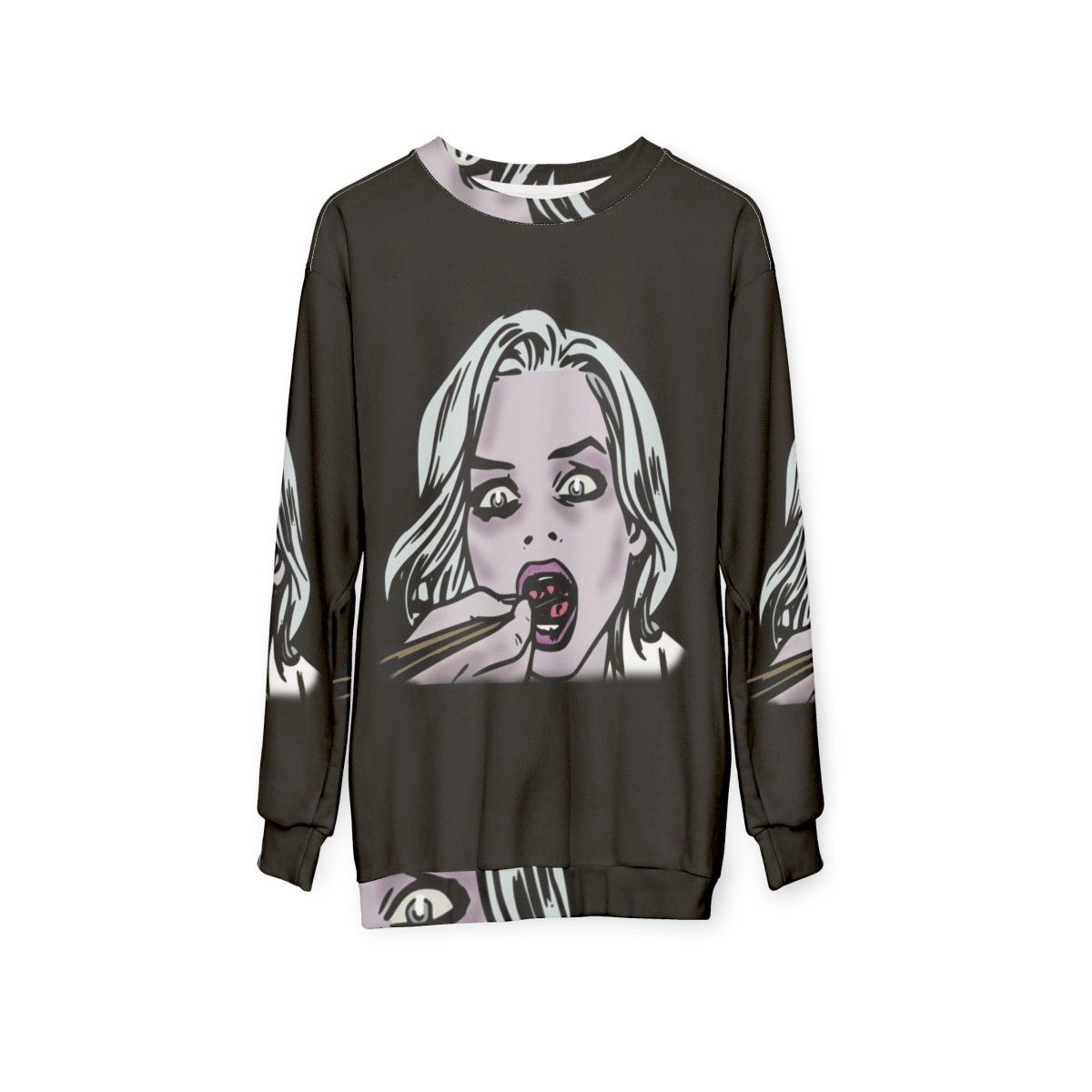 Izombie comic book style sweatshirt - hanging