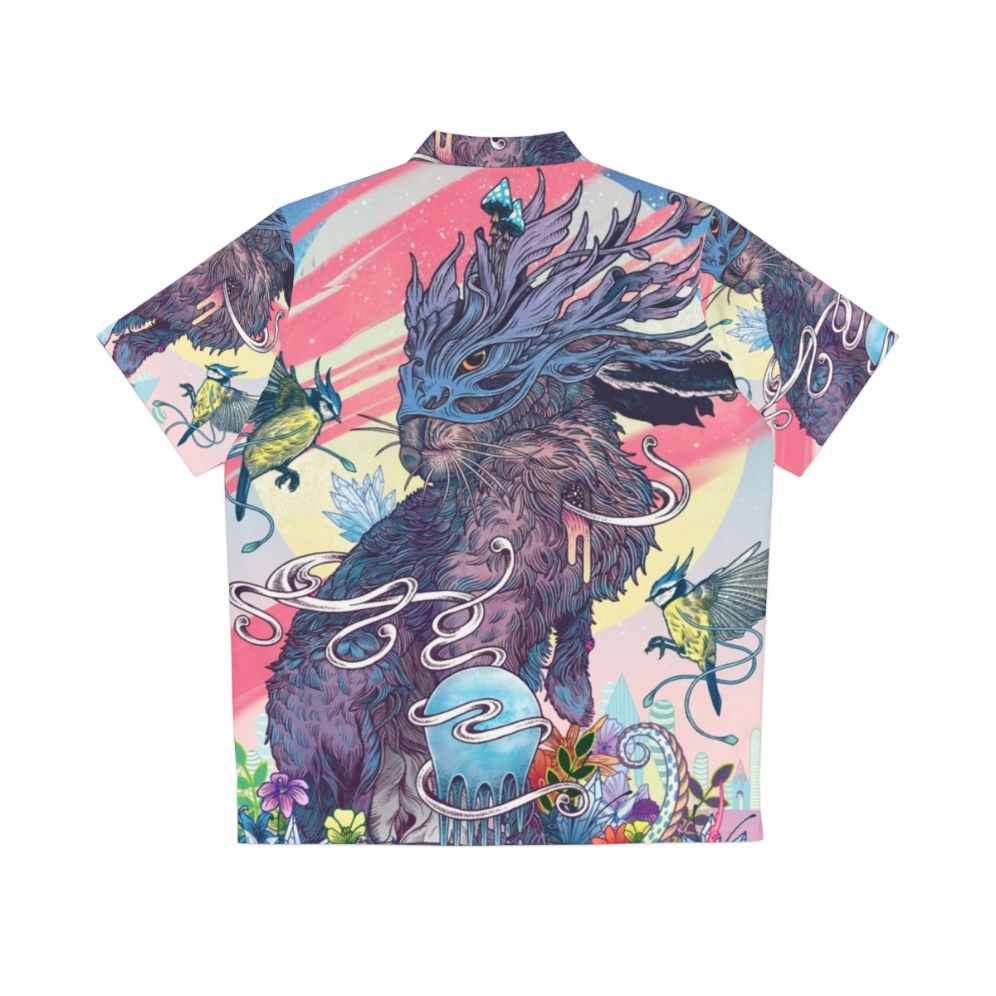 Psychedelic Jackalope Hawaiian Shirt - Back