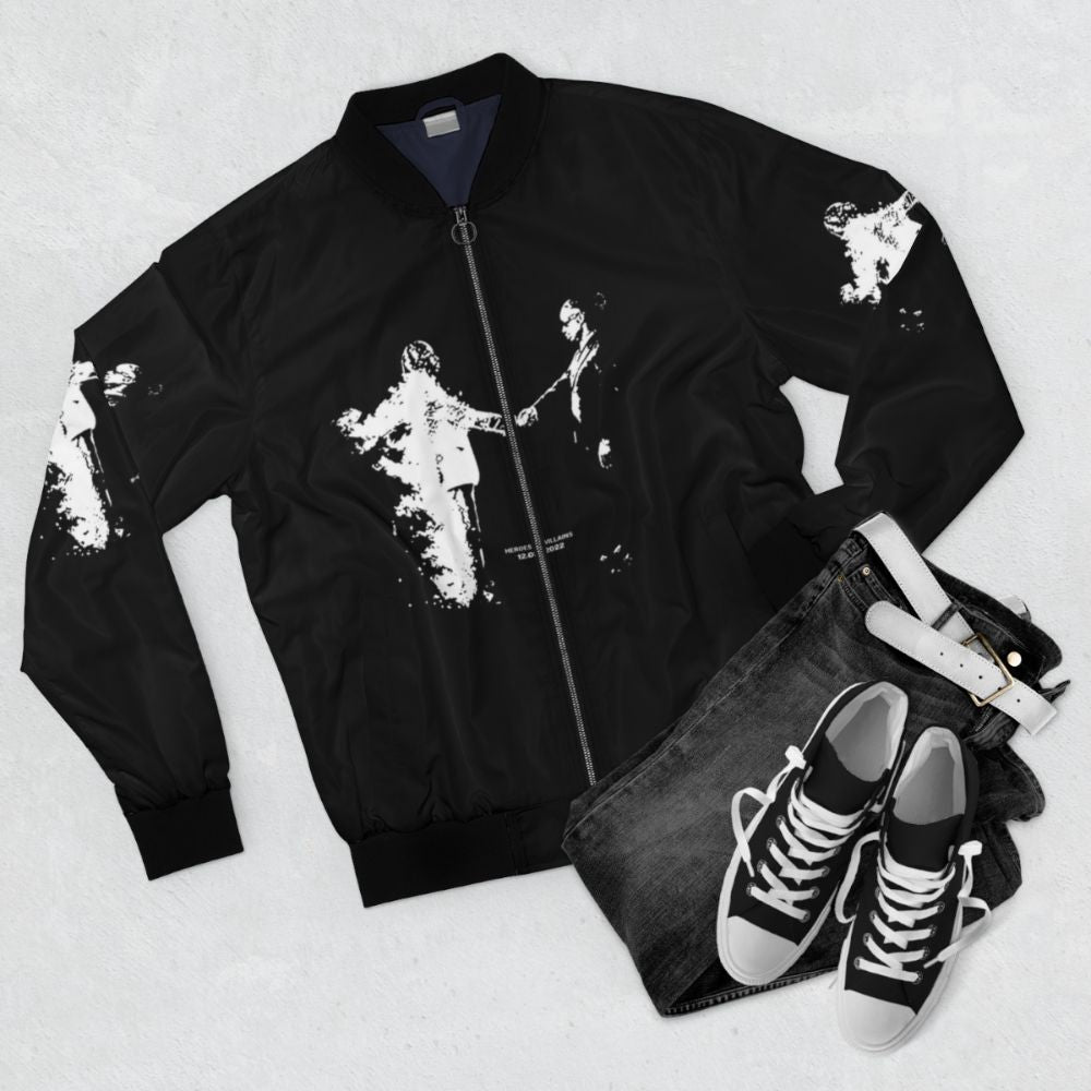 Metro Boomin Heroes and Villains Bomber Jacket - Flat lay