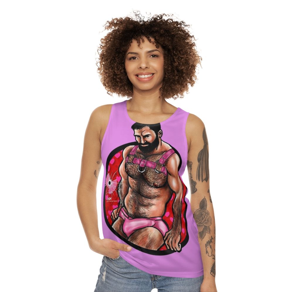 Muscle Bear Wearing Unisex Tank Top - women