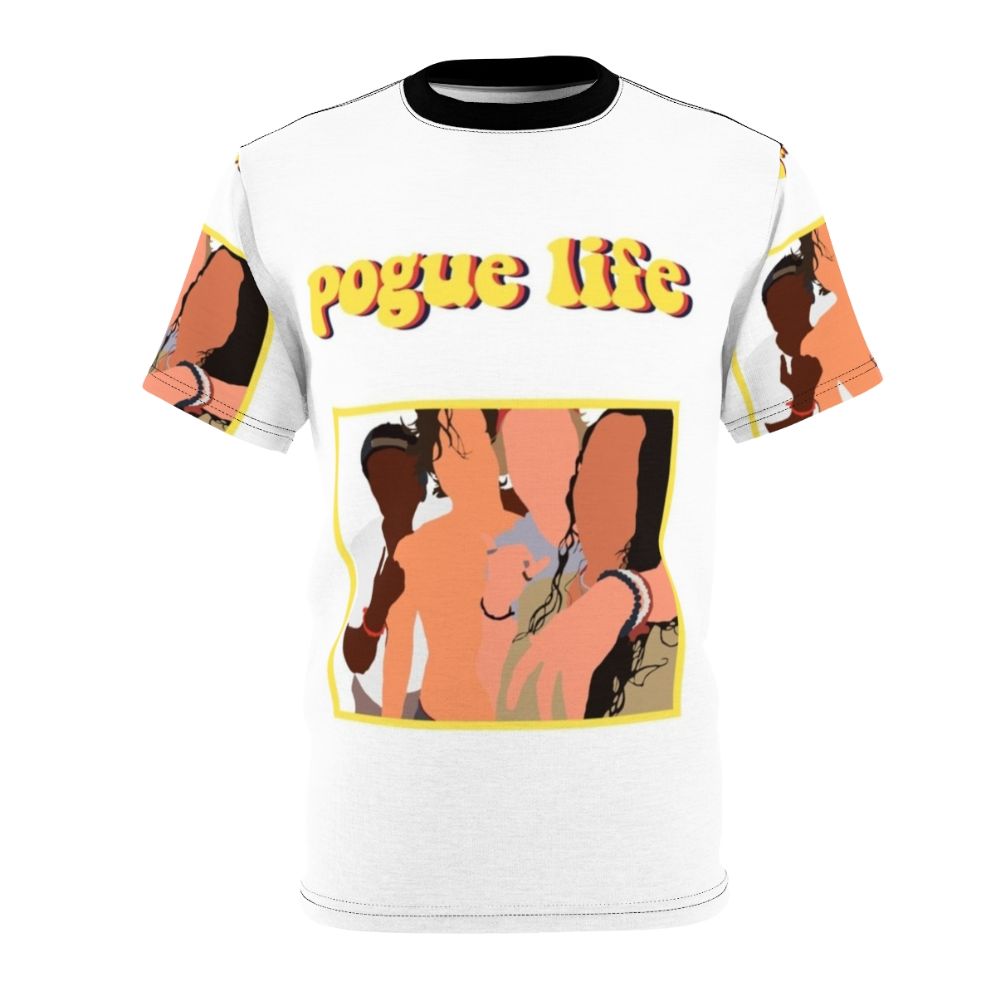 Outer Banks inspired Pogues Life AOP t-shirt with characters from the show