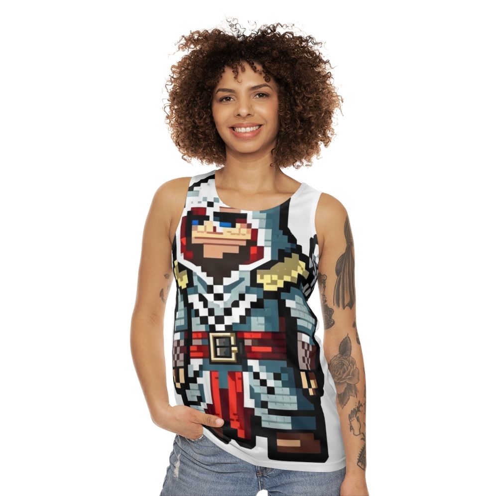 Unisex Pixel Art Assassin's Creed Tank Top - women