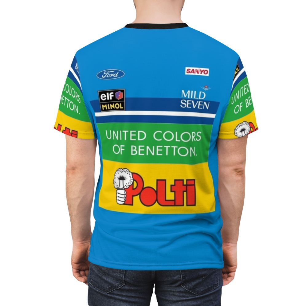 Gp2 Racing Videogame Inspired Benetton Tribute T-Shirt - men back