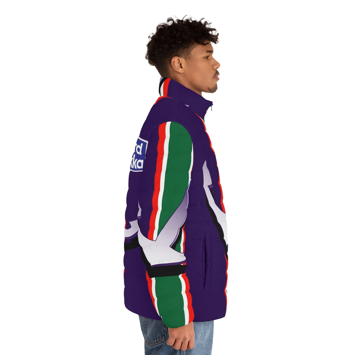 Retro Dockers Fremantle AFL Puffer Jacket - men side right