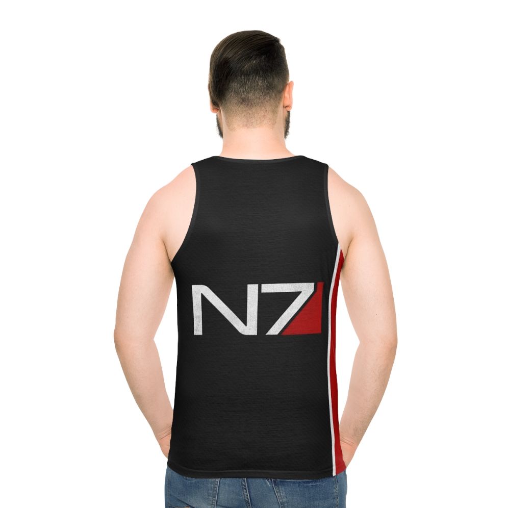 Mass Effect N7 Unisex Tank Top - men back