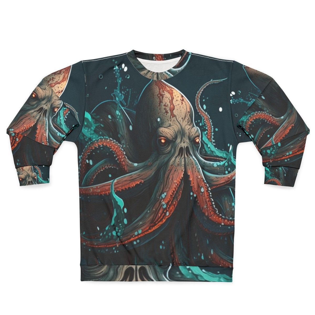 Mythical sea creatures sweatshirt with fantasy ocean life design