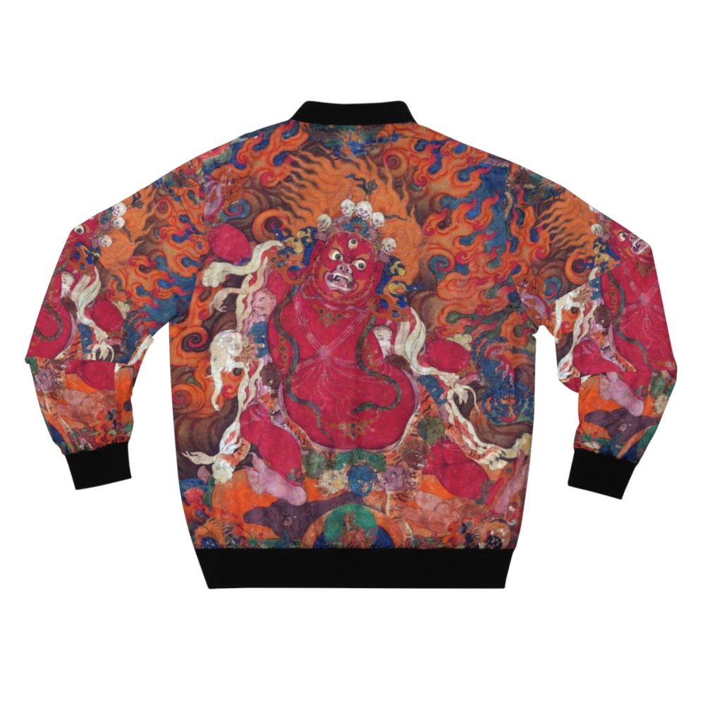 Tibetan Buddhism Guru Dragpo Bomber Jacket with Restored Artwork - Back