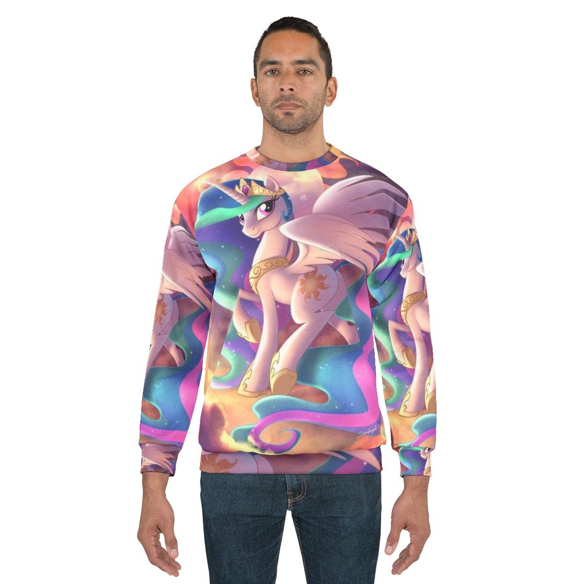 Deity of the Dawn Alicorn Celestial Sweatshirt - men