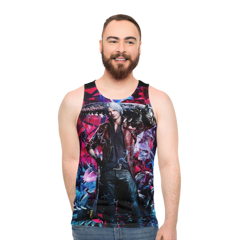 Devil May Cry V Dante Ultimate Unisex Tank Top with Vibrant Abstract Design - men