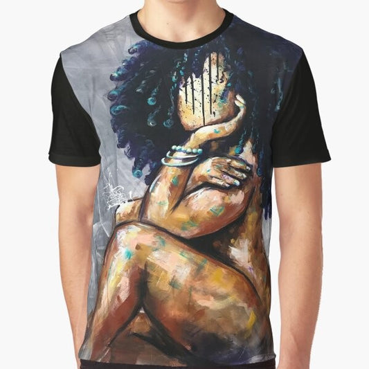 Naturally LVI Graphic T-Shirt featuring Black art, portraits, and cultural elements