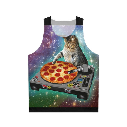 Dj Cat Pizza Unisex Funny Tank Top