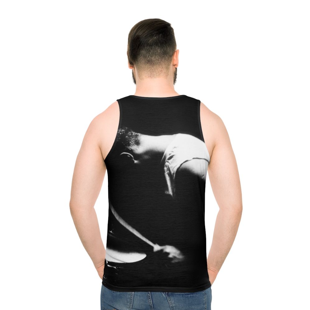 Drummer Unisex Tank Top featuring U2 Silhouette Art - men back