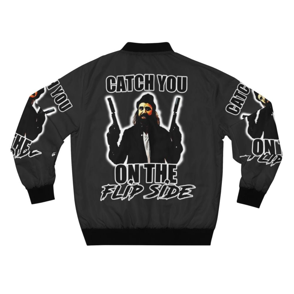 Boondock Saints "Catch You on the Flip Side" Bomber Jacket with Rocco design - Back