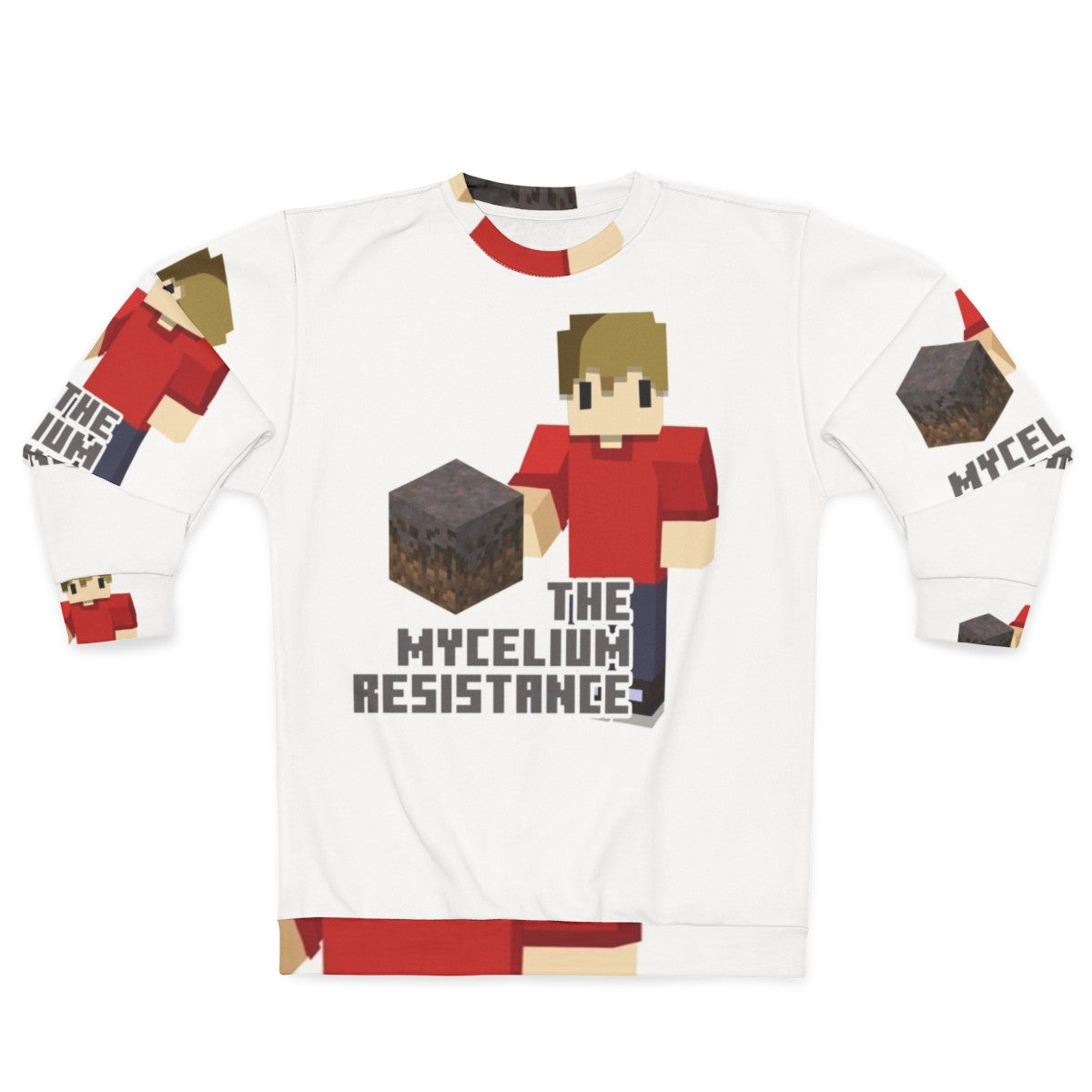 The Mycelium Resistance Sweatshirt featuring Grian's character from Hermitcraft