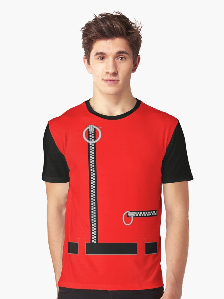 Captain Scarlet graphic t-shirt featuring a retro-style design for cosplay and role play - Men